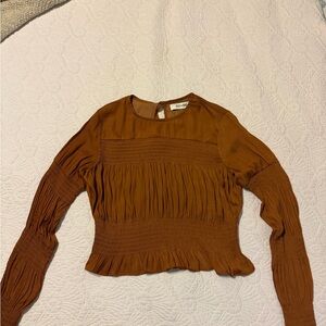 DO+BE Rust Smocked Blouse